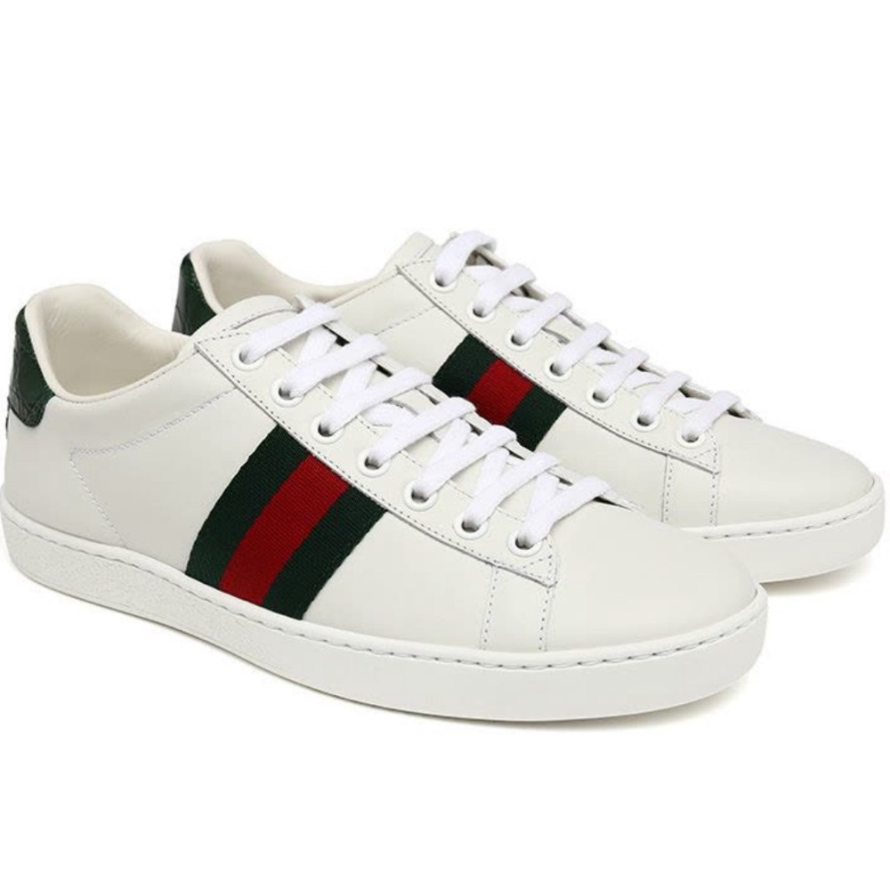 Gucci White Leather Sneakers